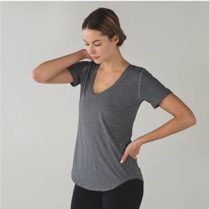 Lululemon Love Tee II Grey and Black Striped